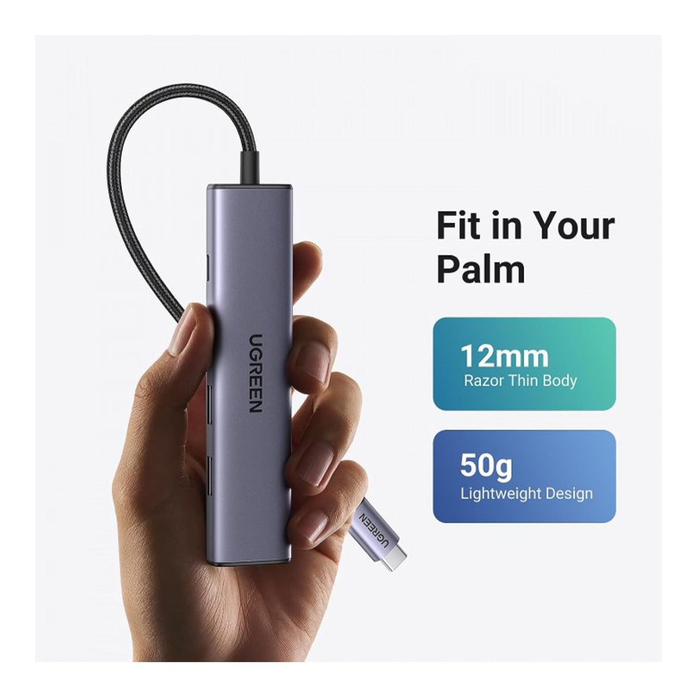 UGREEN 5-in-1 USB-C Hub (USB-C PD 100W + 4K HDMI + USB-A 3.0 + 2x USB-A 2.0)