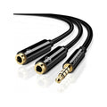 UGREEN Cable Audio Splitter 3.5Mm Male To 2 Female 3.5Mm Braid, Connects Audio , Mic At The Same Time 30620