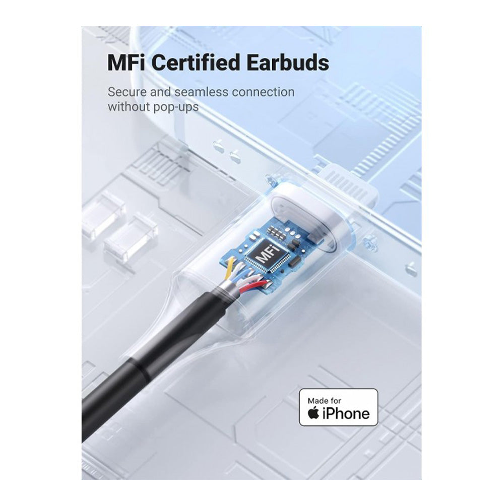 UGREEN MFI Certified Lightning Wired Earphones With Microphone