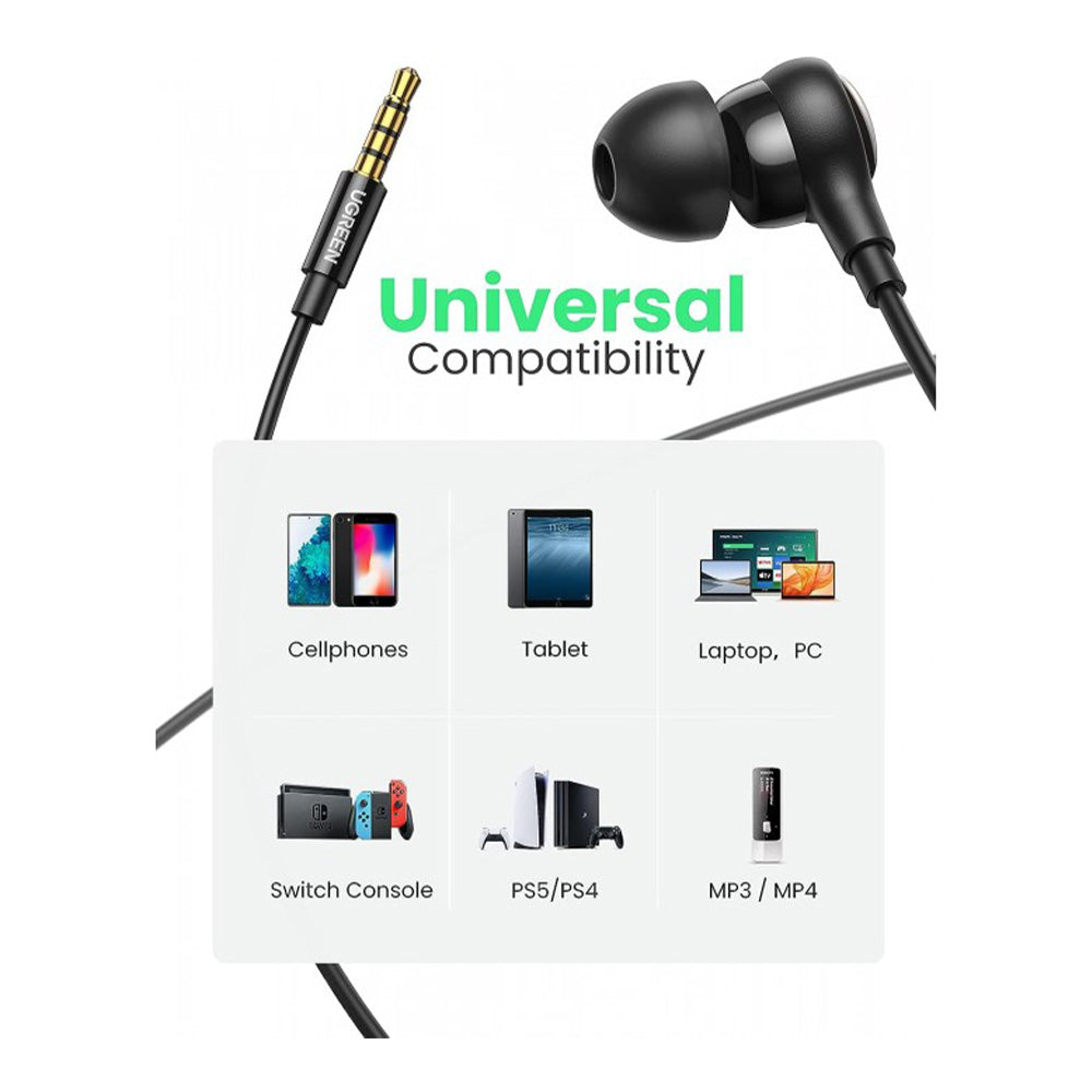 UGREEN 3.5mm Wired Earphones With Microphones