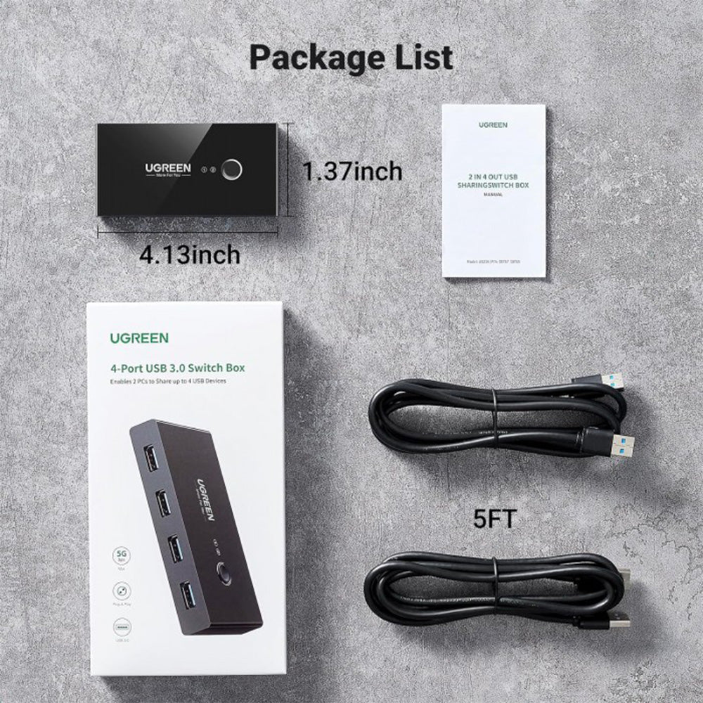 UGREEN 2 PCs Share 4 USB 3.0 Devices