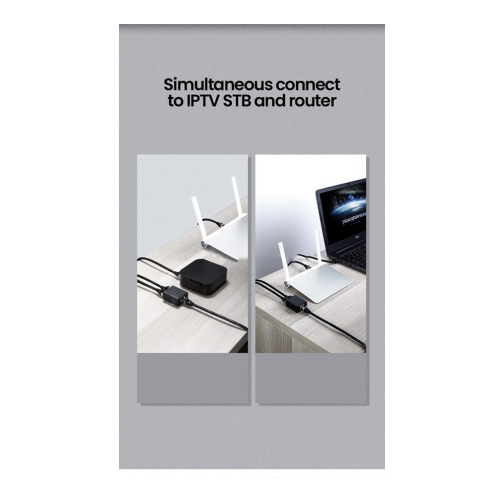 UGREEN RJ45 Splitter Adapter 1 To 2 Ethernet Convertor - 2 Pack