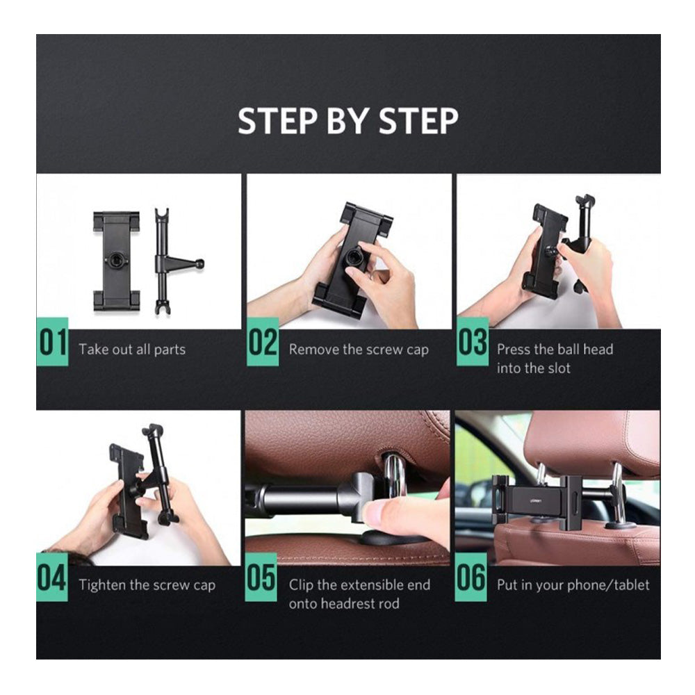 UGREEN Car Back Seat Headrest Mount Phone & Tablet Holder