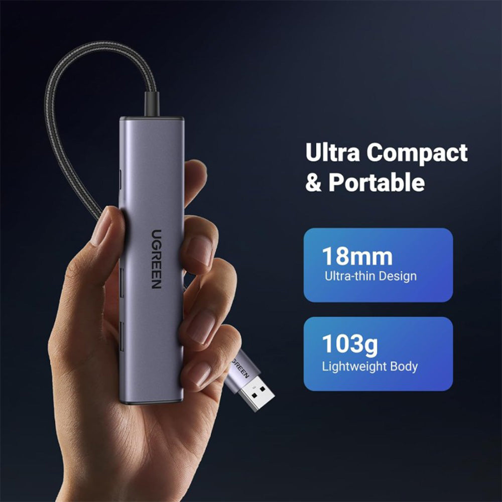 UGREEN USB 3.0 to Ethernet Adapter, 5 in 1 Multiport Hub