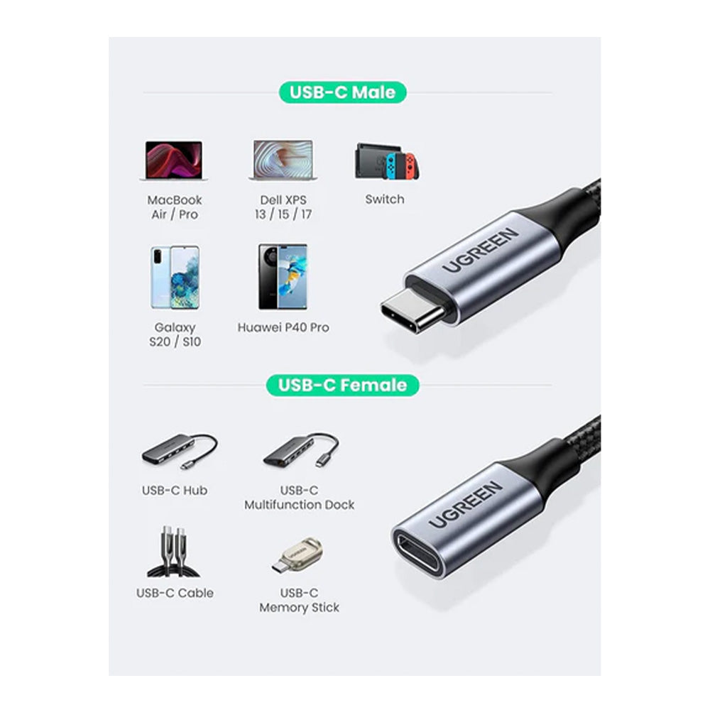 UGREEN USB-C Extension Cable (1m)