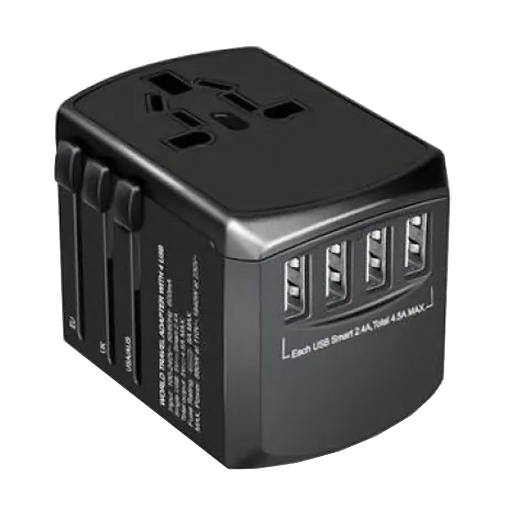 Green Lion GNAD4USBBK Universal Travel Adapter