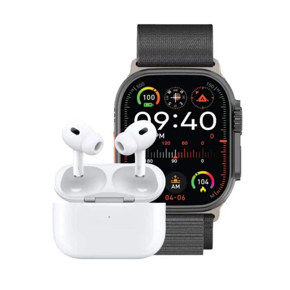 Green Lion Active Duo with Earbuds Pro2 + Ultra Active - White/Black - 2.1 Inch