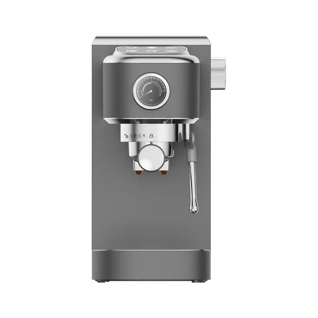 LePresso Hot & Cold Espresso Maker with Steam Wand and Pressure Gauge - Gray