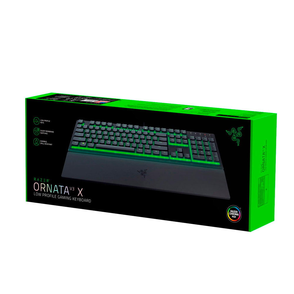 Razer-Ornata V3 X Full-Size Wired Membrane Gaming Keyboard with Chroma RGB Backlighting - Black