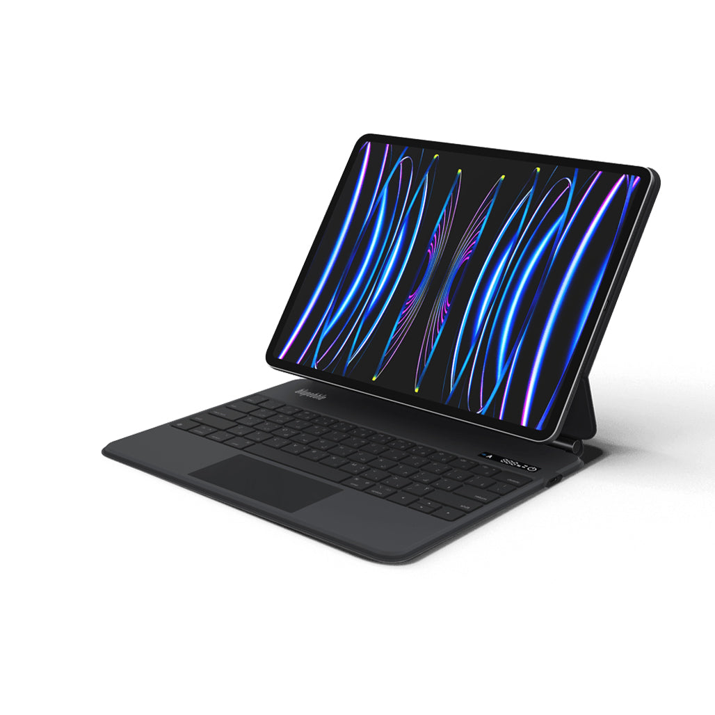 Blupebble Magic Folio with Trackpad English and Arabic Keyboard