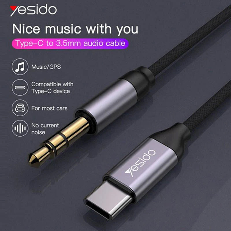 Yesido Yau20 Aux Adapter Type-c to 3.5mm Audio Cable