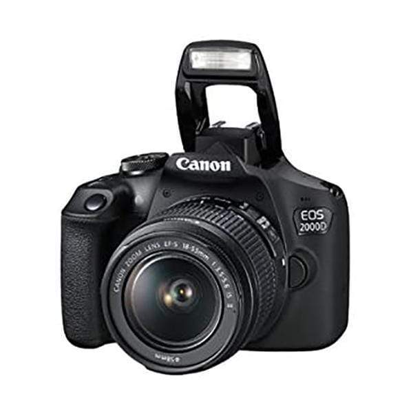 Canon EOS 2000D 24MP Digital SLR Camera (Black) + 18-55mm III Lens