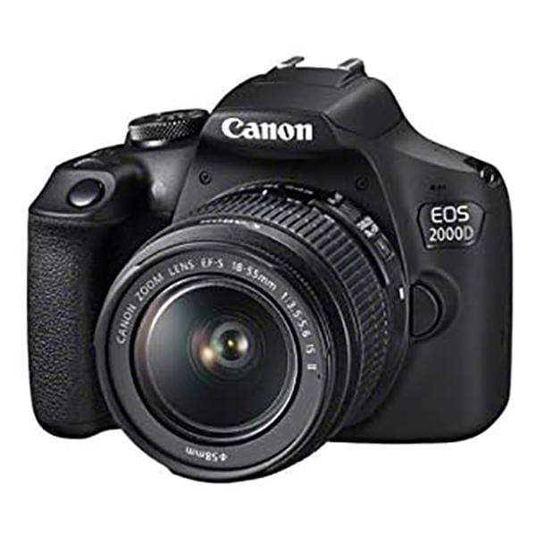 Canon EOS 2000D 24MP Digital SLR Camera (Black) + 18-55mm III Lens