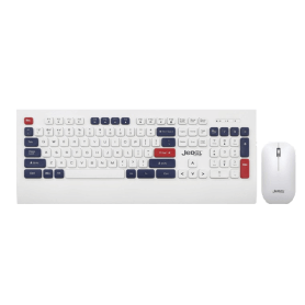 Jedel Keyboard Mouse Combo WS671 EN/AR Wireless White