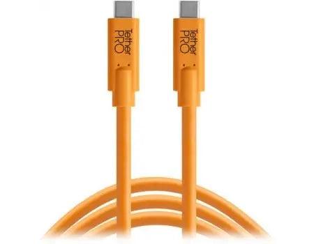 Tether Tools TetherPro USB Type-C Male to USB Type-C Male Cable (15, Orange)