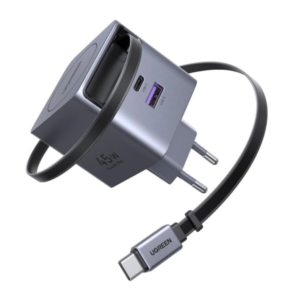 Ugreen 45W GaN USB‑C Charger With Retractable 5A Cable