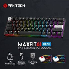 Fantech Mk857 Maxfit61 RGB Wired Mechanical Gaming Keyboard (Black)