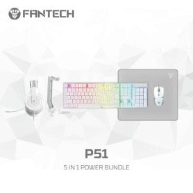 FANTECH P51 GAMING SET 5 IN 1 Mouse keyboard Mousepad Headset & Stand
