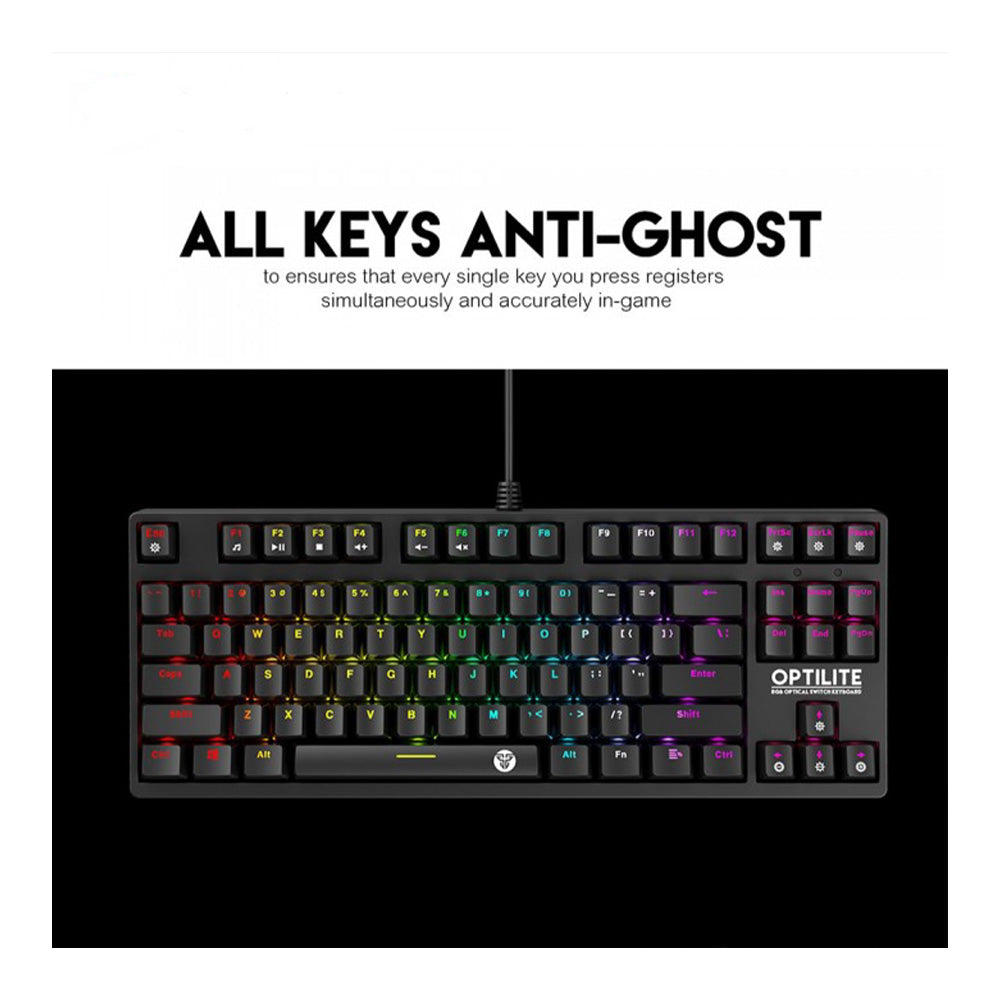 Fantech MK872RGB OPTILITE RGB Optical Switch Mechanical Keyboard | OPTILITE MK872