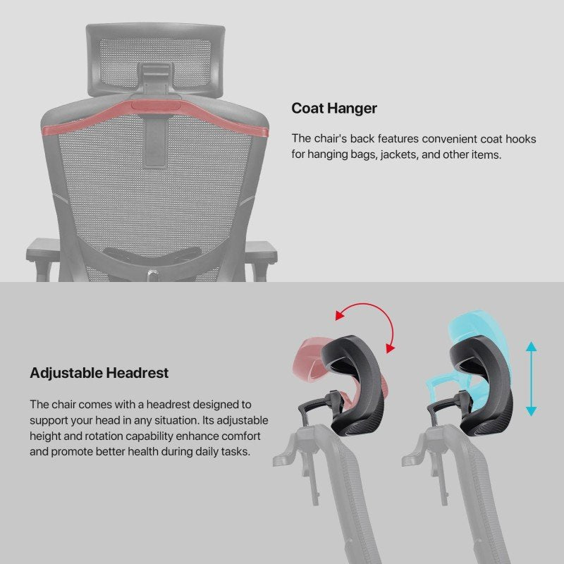Fantech OC-A259PRO Office Chair with Adjustable 4D Armrests, Retractable Leg Rest, Breathable Backrest, and Smart Features Blac