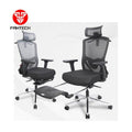 Fantech OC-A259PRO Office Chair with Adjustable 4D Armrests, Retractable Leg Rest, Breathable Backrest, and Smart Features Blac