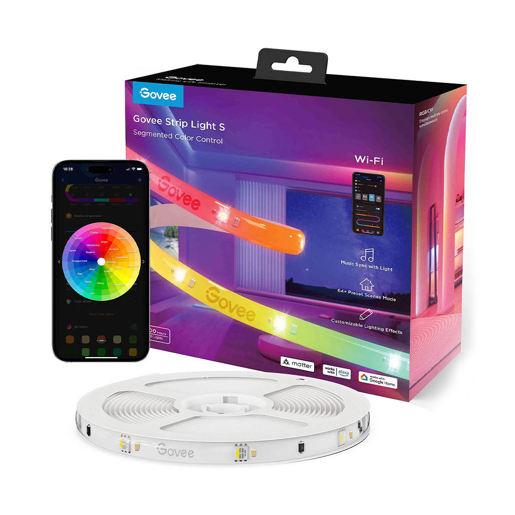 Govee LED Strip Light S, 5m RGBICW LED Lights H612A