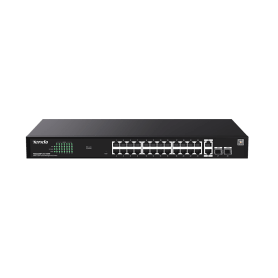 Tenda Switch Poe 28 Ports Gigabit (24 POe, 2 GE SFP) Teg2228P-24-410W Cloud managed Rack