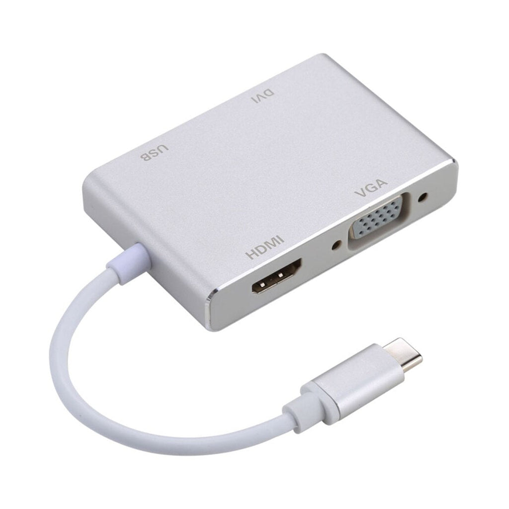 USB-C to VGA DVI HDMI & USB Adapter