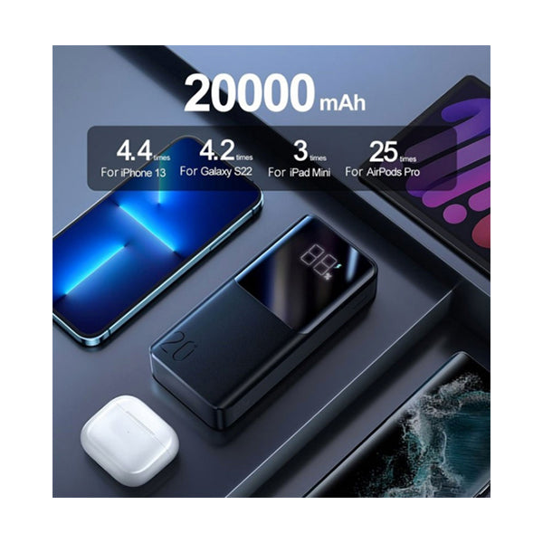 Joyroom, 10,000 mAh 22.5W Super Fast Charging Power Bank, PD 20W Large Power, Support Multiple Fast Charge Protocols, 3 Output Ports, JR-QP191