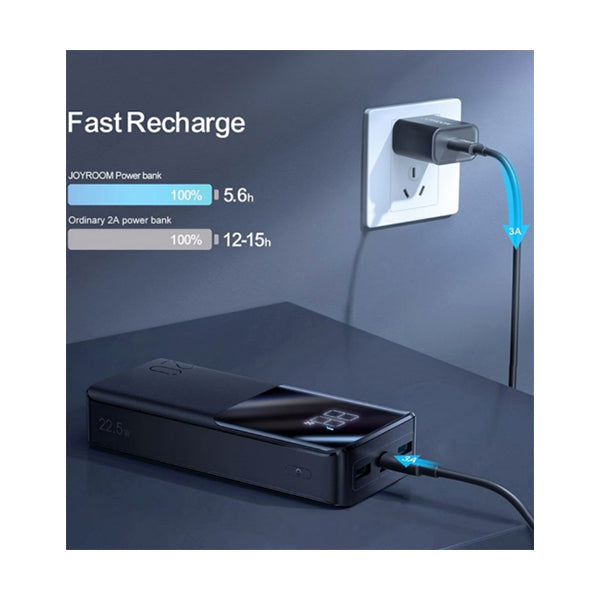 Joyroom, 10,000 mAh 22.5W Super Fast Charging Power Bank, PD 20W Large Power, Support Multiple Fast Charge Protocols, 3 Output Ports, JR-QP191