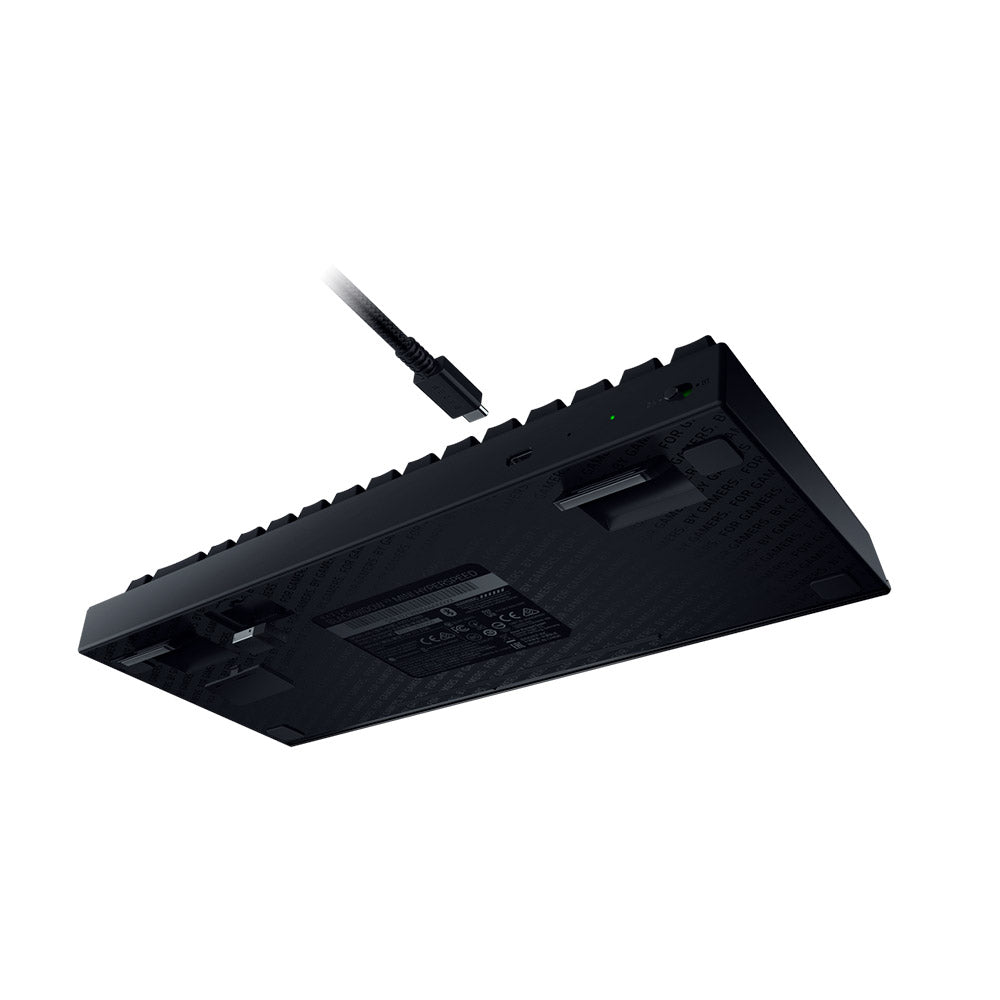 Razer-BlackWidow V3 Mini Hyperspeed Phantom Edition 65% Wireless Mechanical Yellow Linear Switch Gaming Keyboard - Black