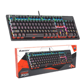 Jertech Set 4 In 1 Keyboard Mouse Headset Mousepad CT4-01 EN Wired Gaming Mechanical Black