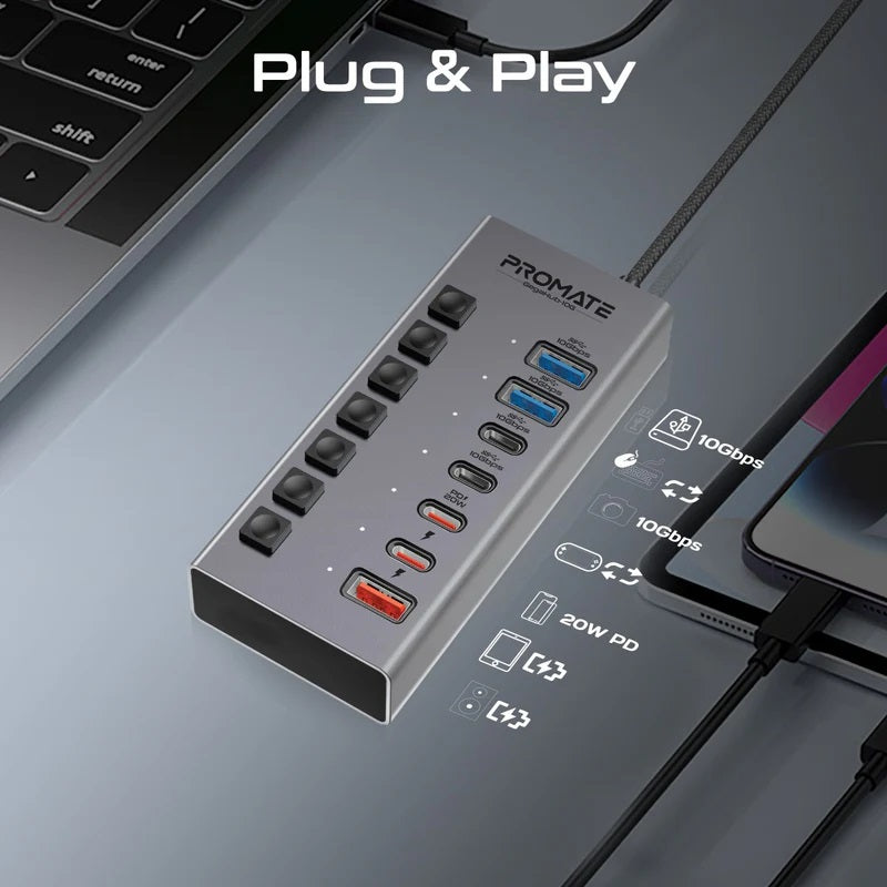 GIGAHUB-10G, 7-IN-1 36W Multi-Port USB-C Hub