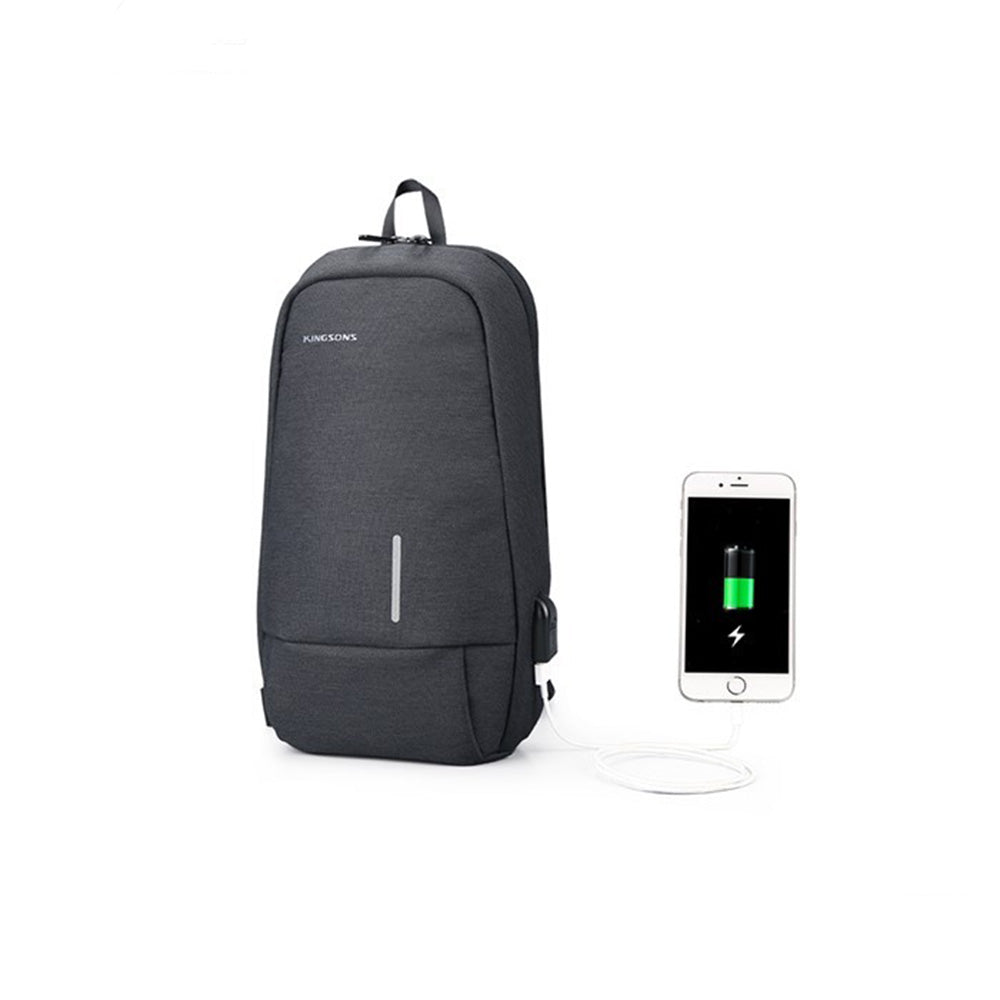 Kingsons Multifunctional Chest Bag Dark Gray | KS3173W