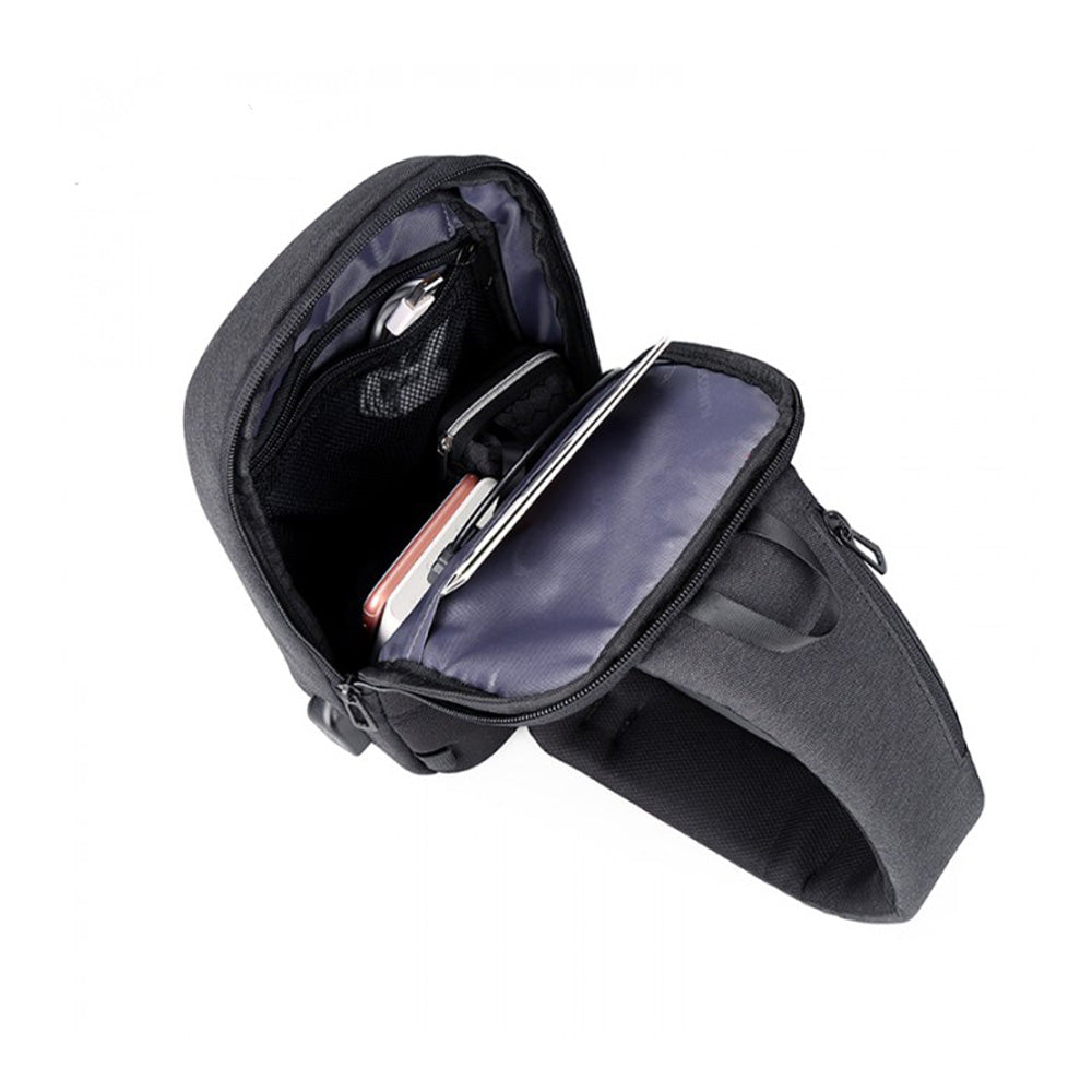 Kingsons Multifunctional Chest Bag Dark Gray | KS3173W