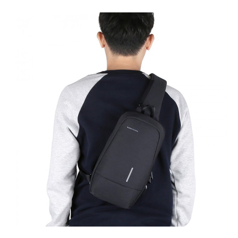 Kingsons Multifunctional Chest Bag Dark Gray | KS3173W
