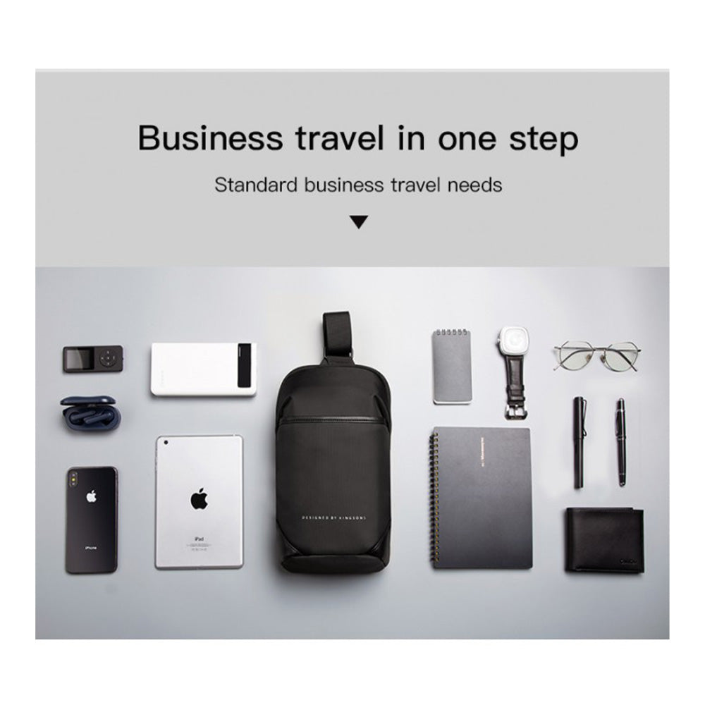 Kingsons Multifunctional Chest Bag KS3211W Dark Gray Water-resistant, shock-resistant, Slim Design