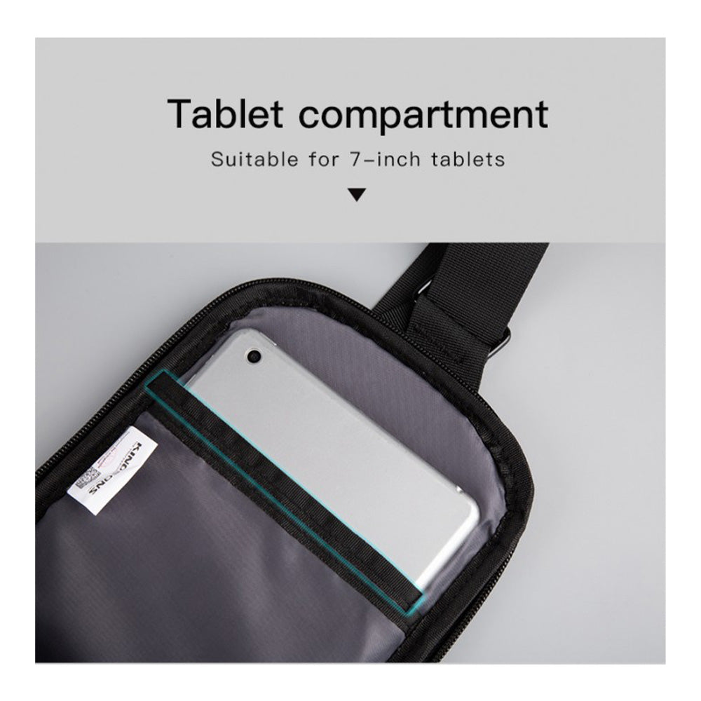 Kingsons Multifunctional Chest Bag KS3211W Dark Gray Water-resistant, shock-resistant, Slim Design