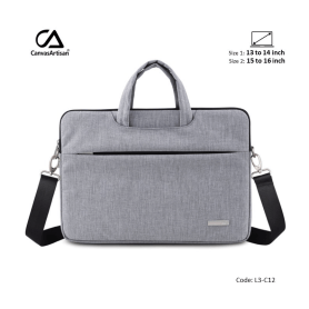 Canvasartisan bag laptop Slim L3-C12 Light Gray 13, Durable And Water-Resistant - image 2