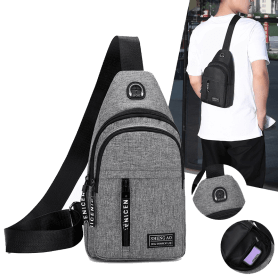 Multifunctional Chest Bag CB406, Shock-resistant Grey