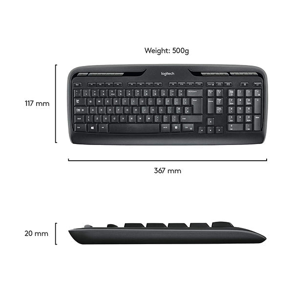 Logitech MK330 Wireless Keyboard and Mouse Combo - 920-003983