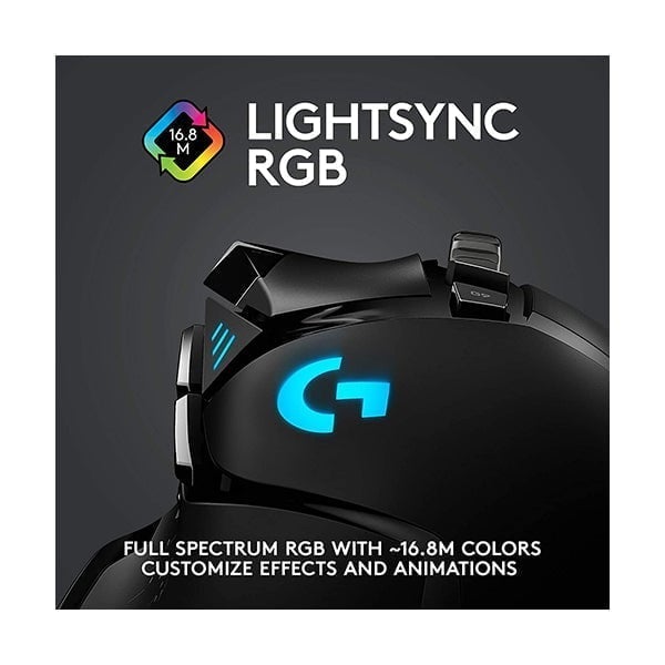 Logitech G502 Lightspeed Wireless Gaming Mouse with Hero 25K Sensor, Powerplay Compatible, Tunable Weights and Light sync RGB
