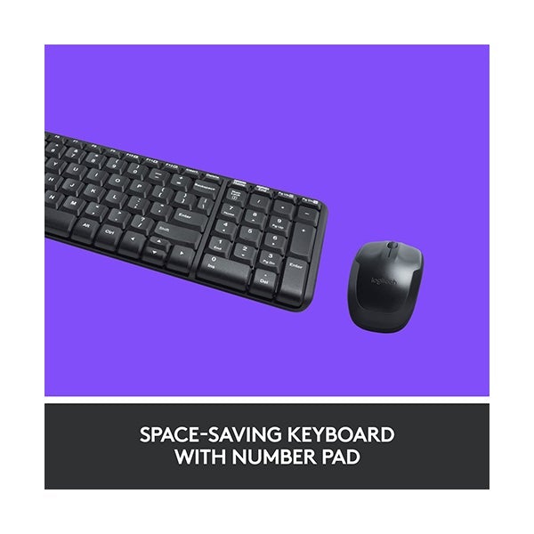 Logitech Wireless MK220, Keyboard & Mouse Combo - 920-003160