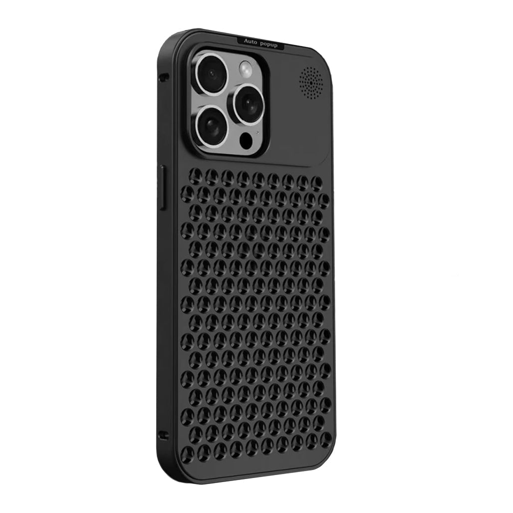 Metallic Alloy Shockproof Cooling Hybrid Case for iPhone 15 Pro Max