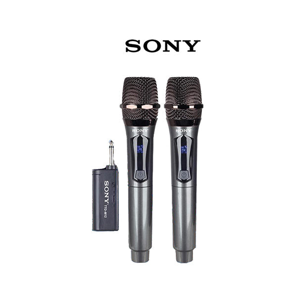 Sony M12 Professional Wireless Twin Microphone System UHF Mic 1 Pair (Dual Mic) for Karaoke Vocal - 2 Handheld Mic, Copy Grade AAA