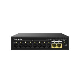 Tenda Switch Smart POe 10 Ports Gigabit (8 Poe,2 Uplink) SG110PC unmanaged Desktop, Wall