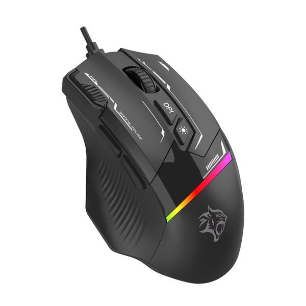 Porodo PDX321 Gaming 8D RGB Wired Mouse DPI 7200 - Black