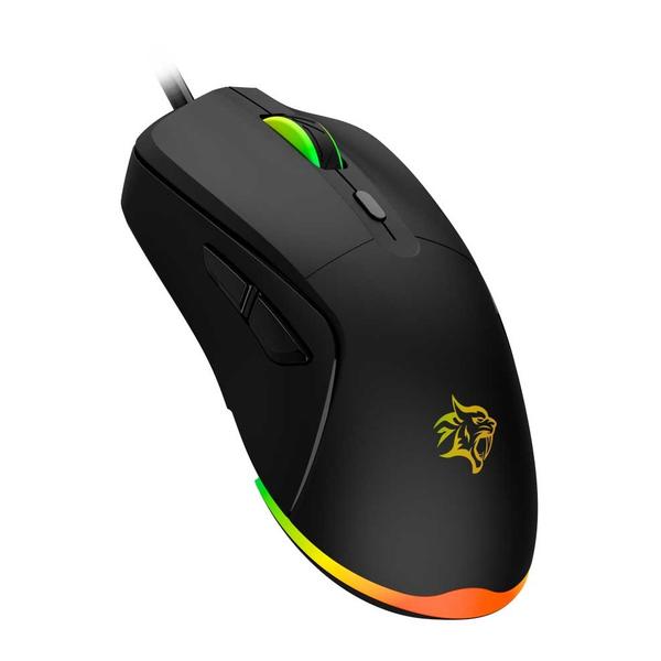 Porodo Gaming Wired Mouse DPI 7200 with RGB Light - Black