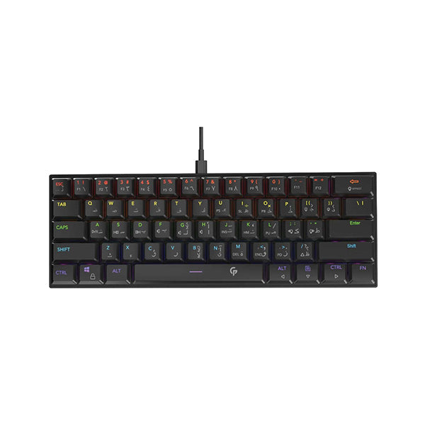 Porodo, PDX218, Low-Profile Mechanical TKL Keyboard Rainbow