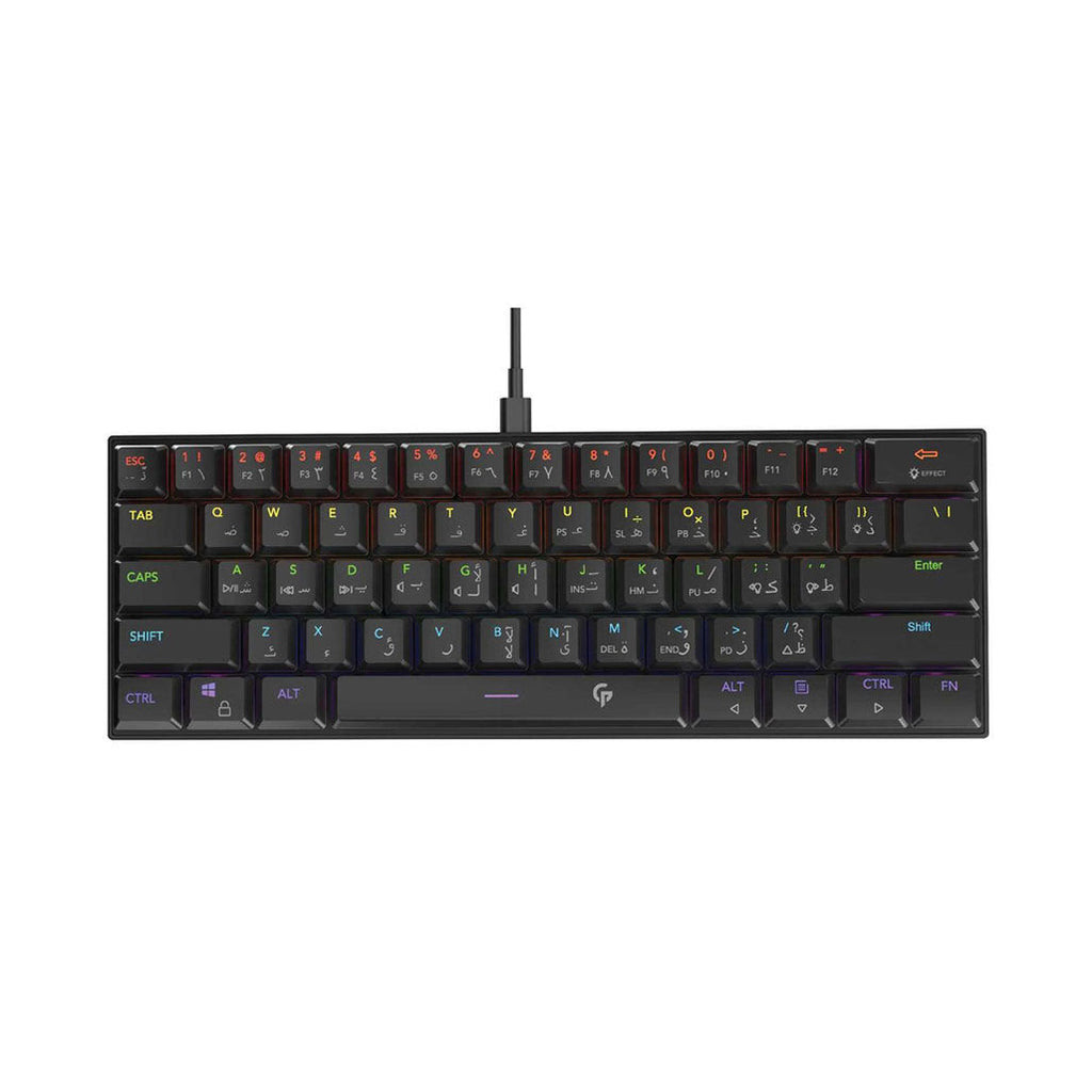 Porodo Low-Profile Mechanical TKL Keyboard Rainbow